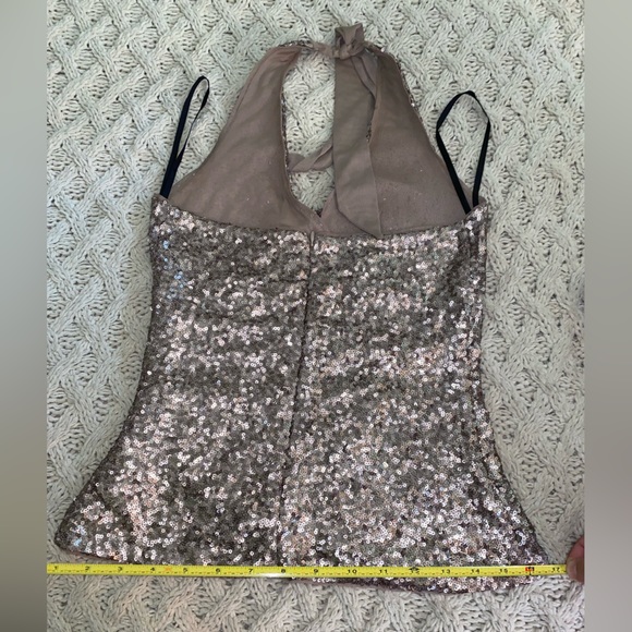 Like New Be-Be Rose Gold Sequin Top - Picture 11 of 11